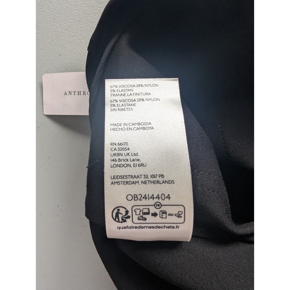 NWT Maeve The Colette Full-Length Embroidered Pocket Pants Sz 25 Black #7A609 - Picture 12 of 12